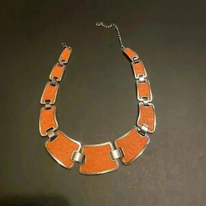 Aldo orange and gold  Bohemian Exaggerated statement necklace